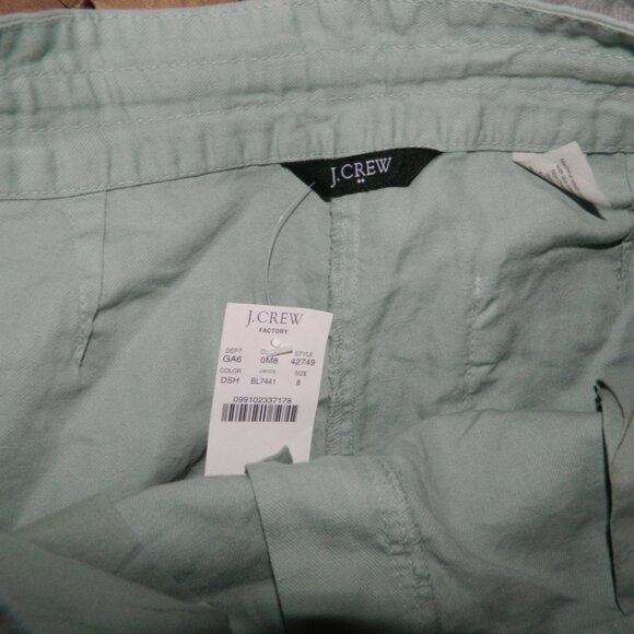 J. Crew Tie Front Linen Blend Cuff Shorts Womens Size 8 (N-26) - Picture 3 of 4